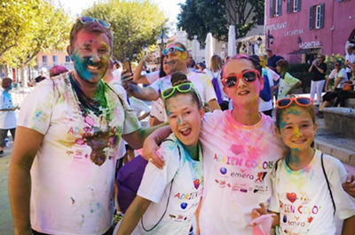 CooperVision France color run event