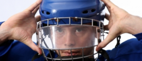 young boy wearing a helmet