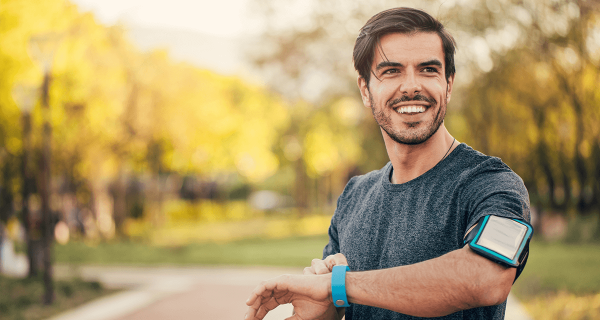 active man smiling